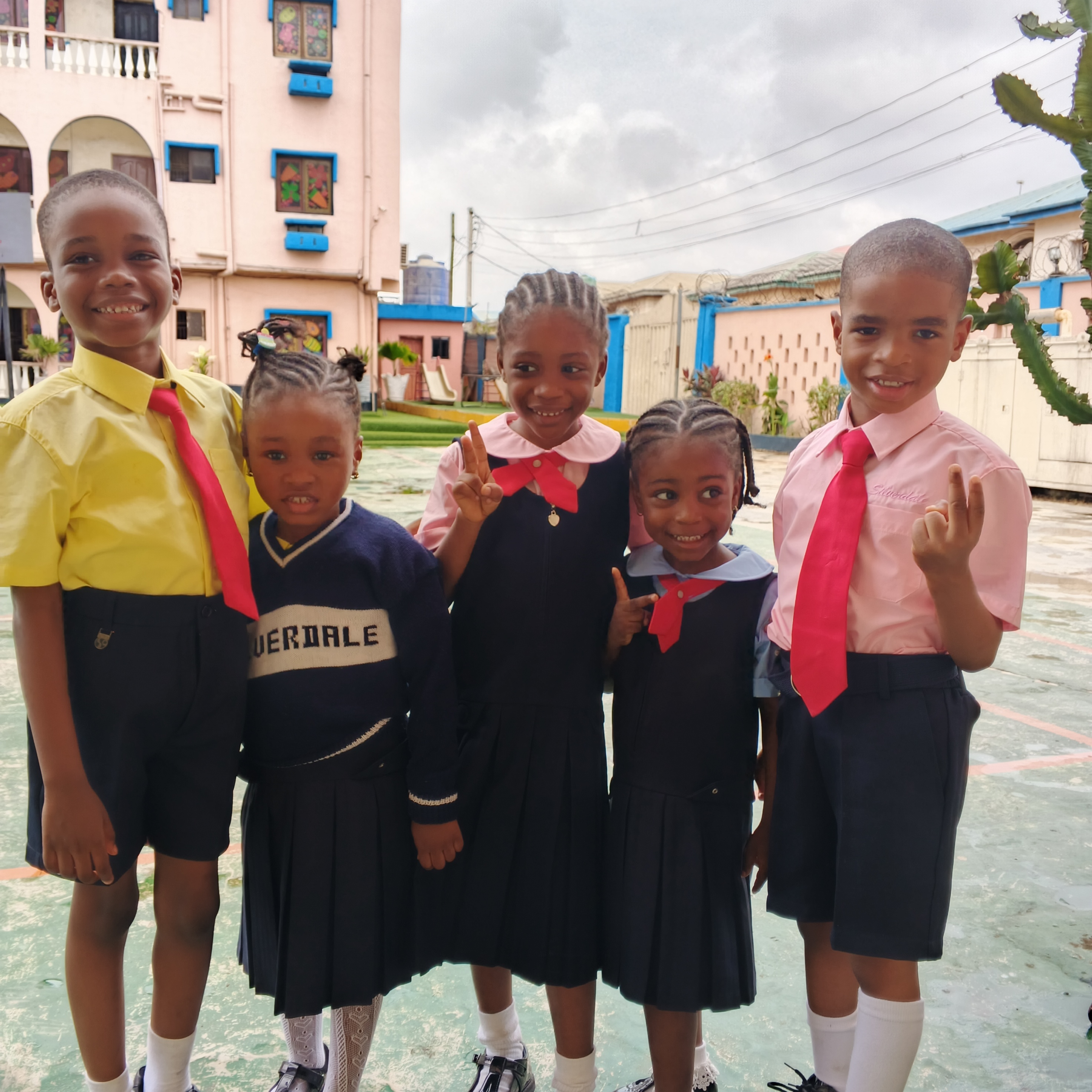 Students Ready in Uniforms for the New School Term